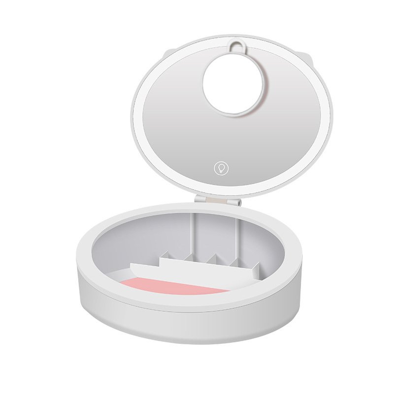 Mini Makeup Box with LED Mirror