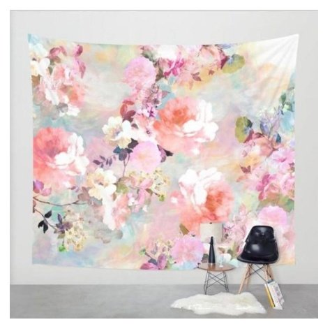 Flower Love Wall Tapestry - Home Décor Delight