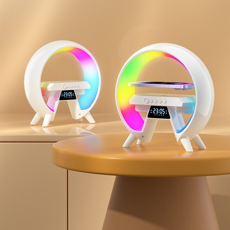 Smart LED Lamp with Wireless Charging and Bluetooth Speaker