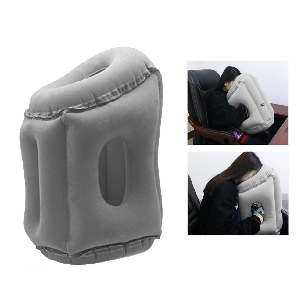 Inflatable Head Support Pillow for Airplane