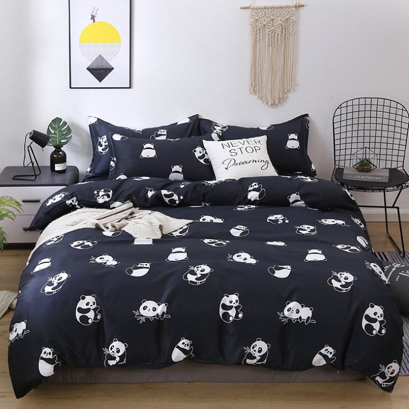 Panda Design Cotton Kids Four-Piece Set - Microfiber Bedding Set