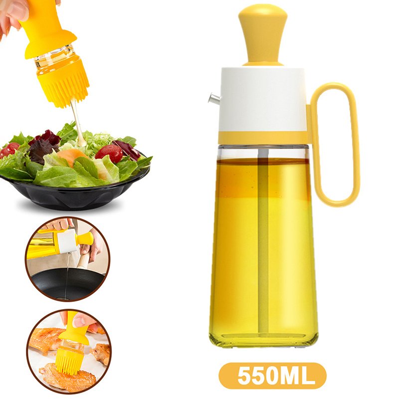 2-In-1 Oil Dispenser with Silicone Brush 550ml