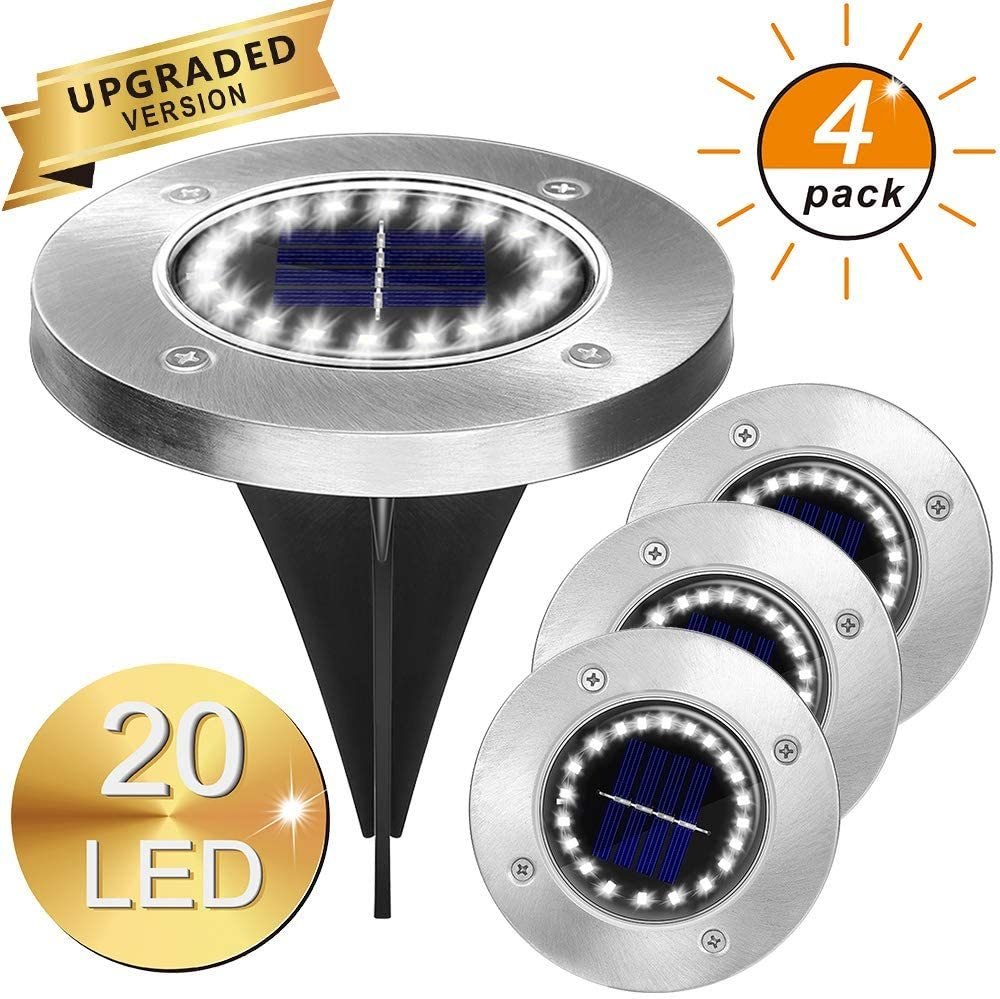 20 LED Waterproof Garden Lights - Pack of 4