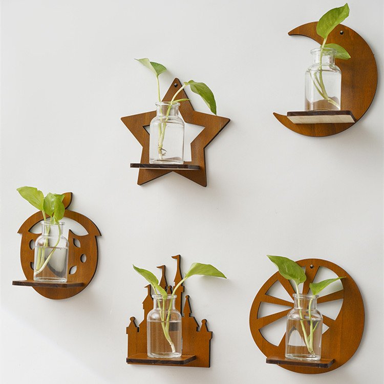 Hydroponic Wooden Plant Shelves