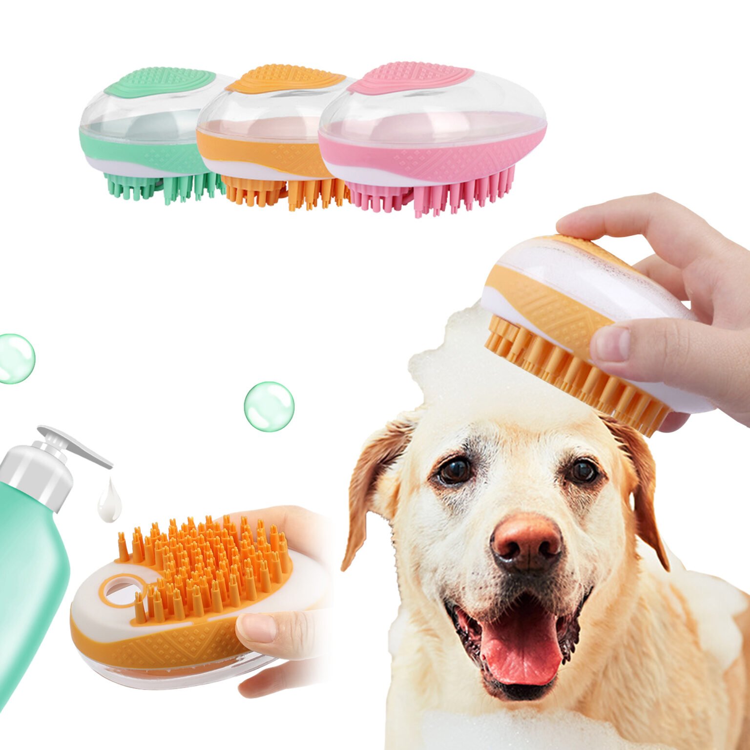 Soft Silicone Bath Brush for Pet