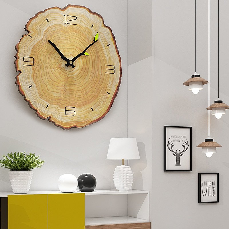 Wood Tree Design Wall Clock