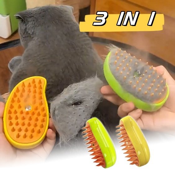 Electric Steam Brush for Dogs and Cats