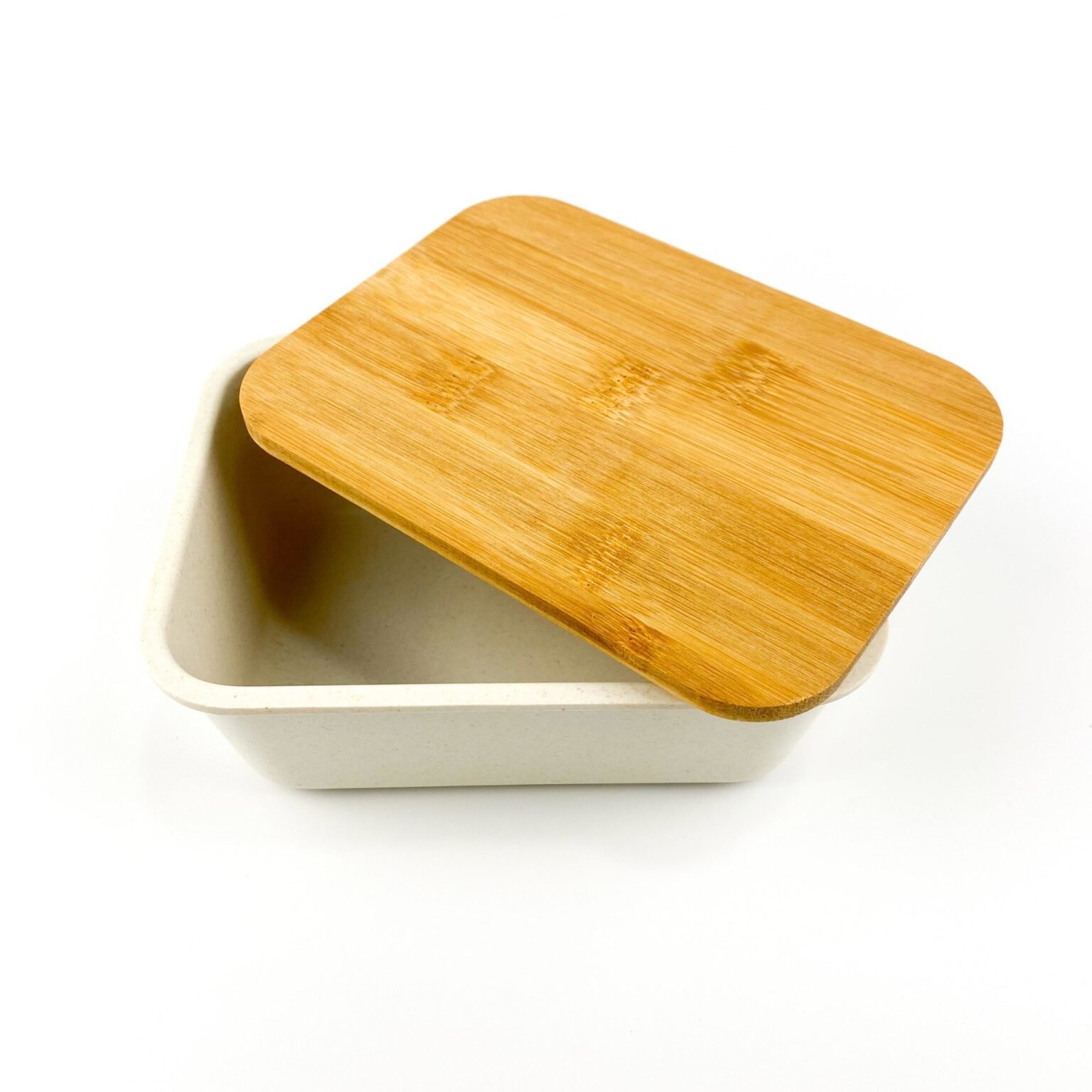 Set of 2 Natural Bamboo Fiber Lunch Box