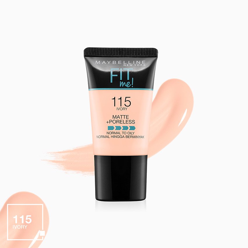 Fit Me Matte+Poreless Liquid Foundation Tube 18mL - 115 Ivory