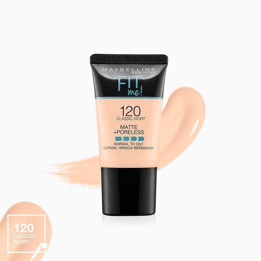 Fit Me Matte+Poreless Liquid Foundation Tube 18mL - 120 Classic Ivory