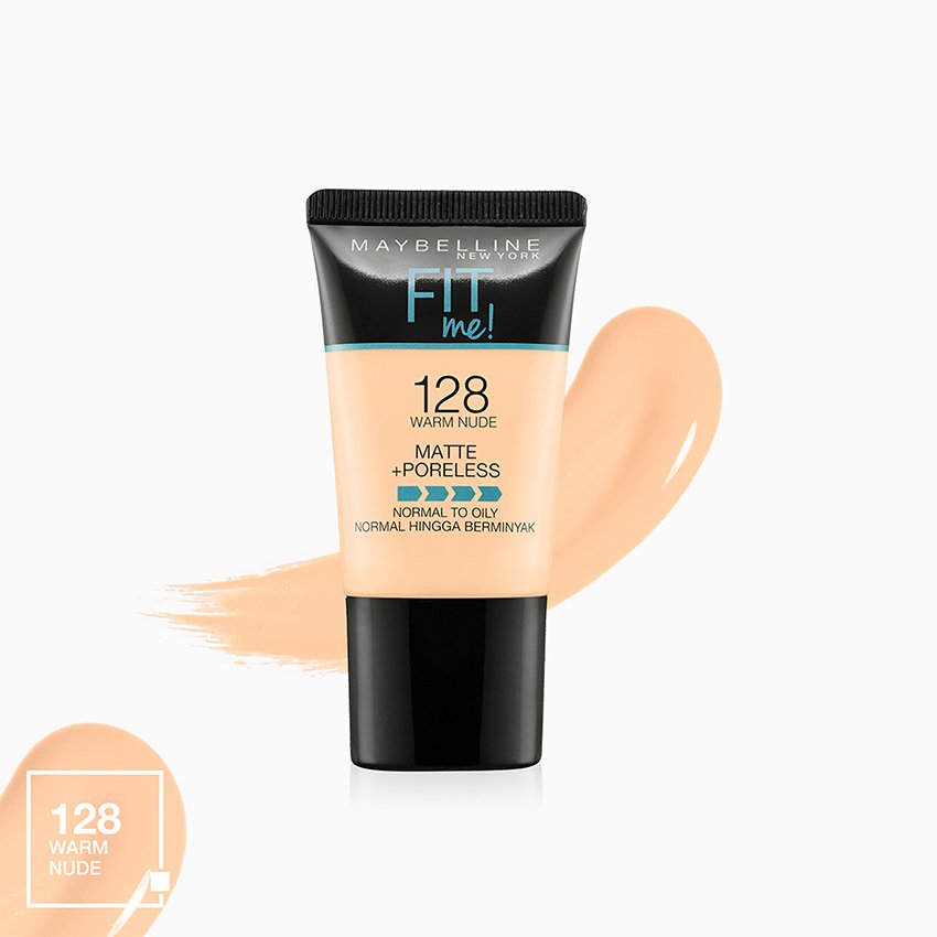 Fit Me Matte+Poreless Liquid Foundation Tube 18mL - 128 Warm Nude