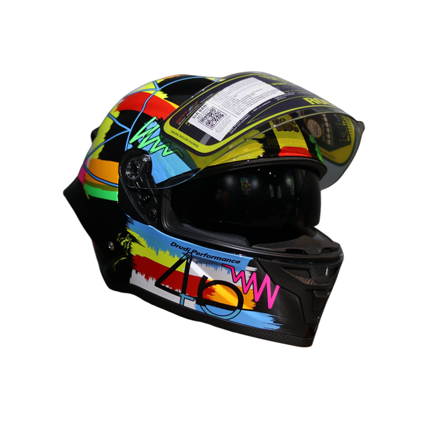 ROC R03 Track Pro Elite Motorcycle Helmet XXL - Advance Polycarbonate Shell and Visor