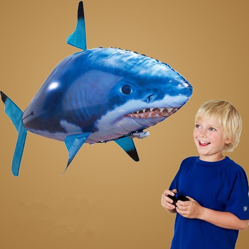 Remote Control Shark Toy - Flying Fish, 360 Degree Movement