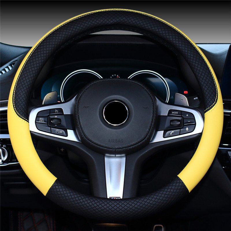 Non-Slip Car Steering Wheel Cover - 38cm Universal Fit