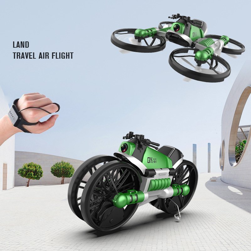 2-in-1 RC Drone and Motorcycle Toy - Foldable, WiFi FPV Camera