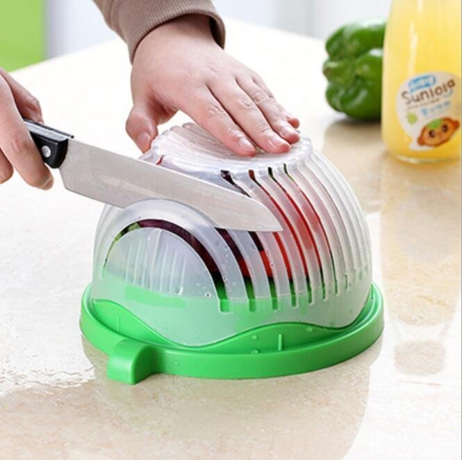 Salad Cutter Bowl - Chop Fruits and Veggies in Seconds, BPA-Free