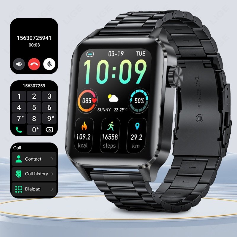 Bluetooth Calling Waterproof Health Monitoring Smart Watch