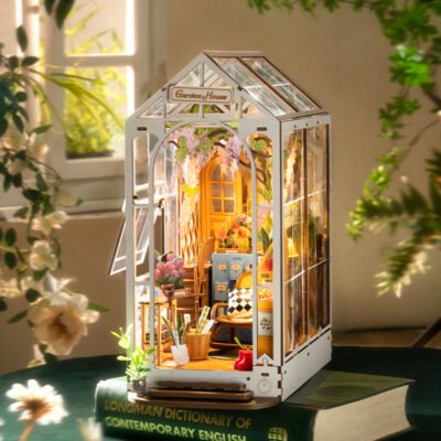 DIY Garden House Book Nook - Miniature Dollhouse Kit