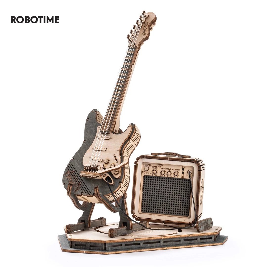 Robotime ROKR DIY Electric Guitar Model - A Musical Masterpiece