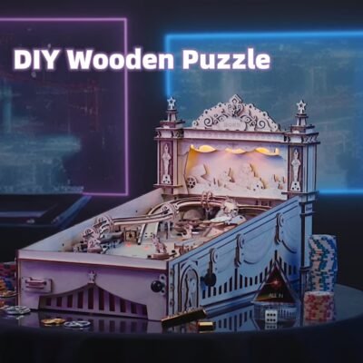 DIY 3D Wooden Pinball Machine - Interactive Puzzle Game