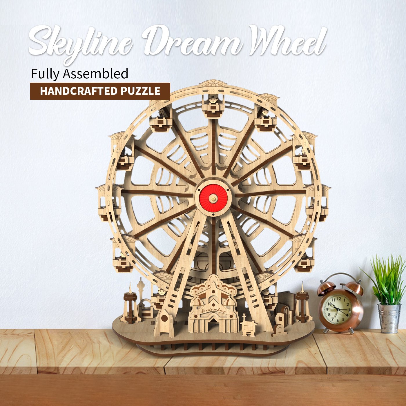 Worive DIY Skyline Dream Wheel - A 3D Wooden Puzzle Masterpiece