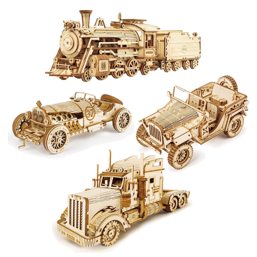 Robotime ROKR Classic Vehicle 3D Wooden Puzzle - Build Your Own Vintage Masterpiece