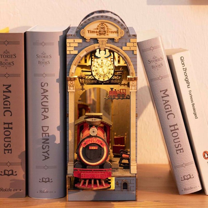 Robotime Rolife DIY Book Nook Bookshelf Insert - A Miniature World of Books