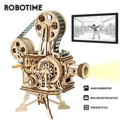 Robotime ROKR Vitascope - 3D Wooden Puzzle Movie Projector