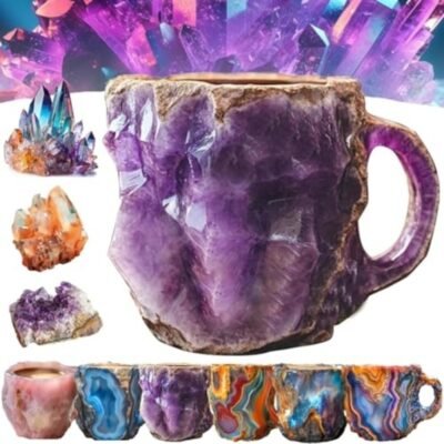 3D Mineral Crystal Coffee Mugs with Handles - Elegant and Durable