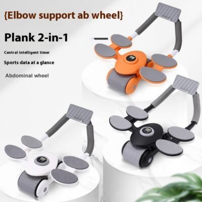 Automatic Rebound Abdominal Wheel with Elbow Supports and Timer
