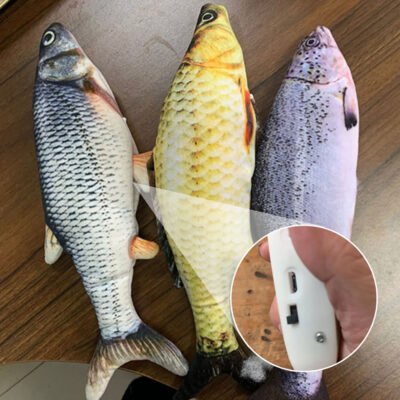 Electric Jumping Fish Cat Toy - Simulation Moving Fish Without Catnip, 30cm