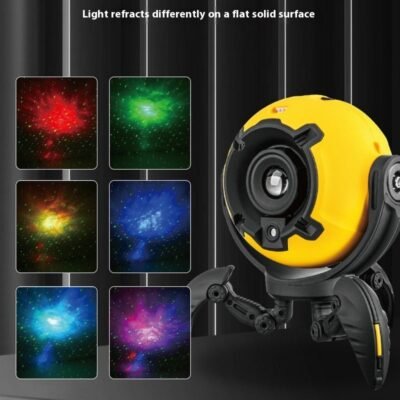 Dynamic Starlight Projector with Folding Stand - 6 Color Modes and USB Charging