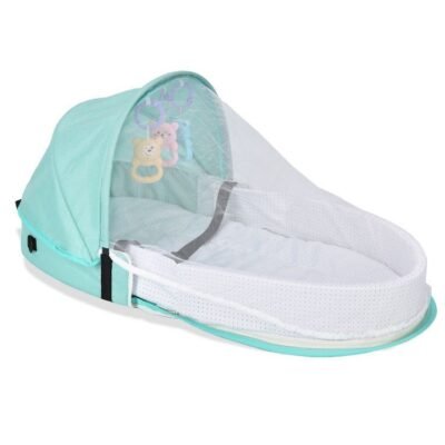 Foldable Baby Bed with Mosquito Net - Portable Travel Crib for Newborns
