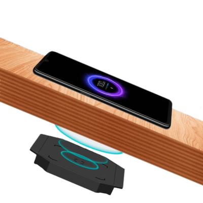 Hidden Desktop Fast Charger - 30mm Range Wireless Charging with Cooling Fan