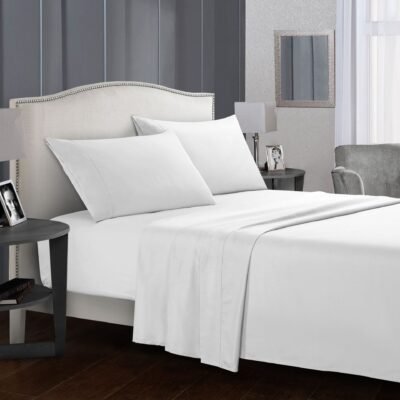 Soft Plain Four-Piece Bedding Set - Sanded Synthetic Wool Blanket Cover