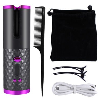 Cordless Automatic Hair Curler - Portable USB Rechargeable Tourmaline