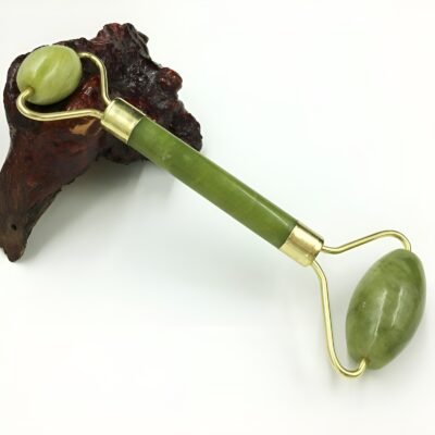 Jade Facial Roller - Natural Stone Massager for Face and Neck