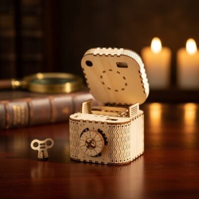 ROKR Mechanical Treasure Box – Premium 3D Wooden Gear Puzzle